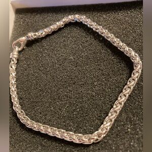 Sterling Silver link bracelet, 8"